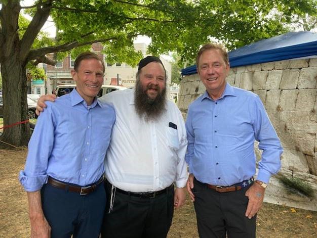 Blumenthal attended the Chabad of the Shoreline’s Jewish Festival in Guilford. 
